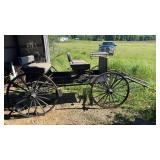 Antique Horse Drawn Double 2 Seater Buggy