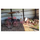Antique Horse Drawn Surrey W Fringe on Top