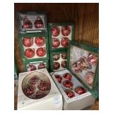 8 boxes of glass Christmas ornaments