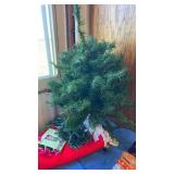 Tabletop Christmas Tree, skirt, lights
