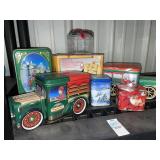 Vintage holiday tins- variety lot