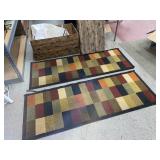 2 rug runners - 22 x 59 inches, laundry basket &