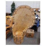 MCM rattan peacock chair 62' tall very good
