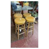Set of 4 Padded Bar Stools