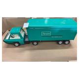 Sears Roebuck tractor trailer pressed metal toy