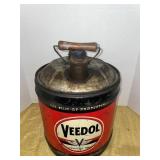 Vintage 5-gallon Veedol Tractor Oil can,