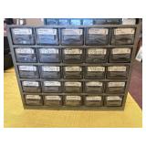 Storage box of various hardware - screws, nuts,