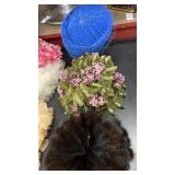 Vintage fur & netted pillbox hats