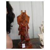 Oriental carved wooden statue 15' tall