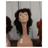 Mannequin head black hair 20' tall
