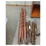 2 sets of claw foot table legs, 29' and 15' long
