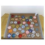 Vintage pins - some local advertising & variety