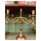 Ornate brass candlestick 12-1/2' tall