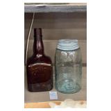 My Vernon Brown Bottle & Atlas Qt & zinc lid