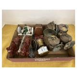 5 vintage Auto-Lite coal miner's headlamps & cast