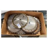 Shop Light and Assorted Saw Blades