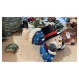 3 piece snowman figurine