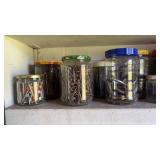 Shelf lot of screws and hardware