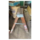 Werner model W130-4 wooden step ladder