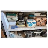 2 shelves of screws and hardware