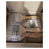 Lot of 3 in. paint brushes and Paint Rollers