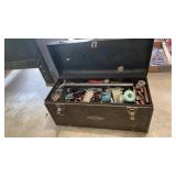 Vintage Craftsman tool box with assorted tools