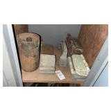 Lot of door hinges and misc. items