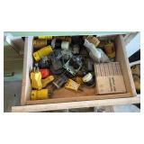 2 drawers with vise grips and electrical items