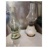 Kaadan amishware kerosene lamp. Signed ceramic