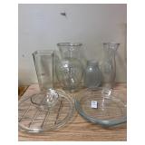 Glassware and Vase Misc Lot