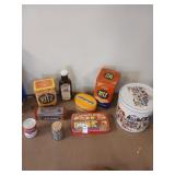 Vintage kitchen advertising tin lot