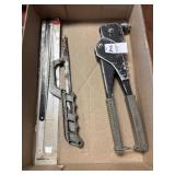 rivet guns, saw blades