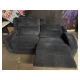 Couch with electric reclining sides- navy