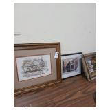 Wall art lot of 3. Needlework, Thomas Mangelson.