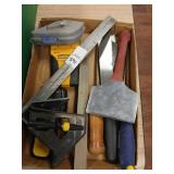Tray lot of carpenter tools
