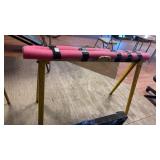 Yellow metal sawhorse