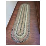 Braided rug 102in. X 29in.