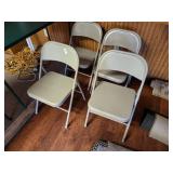 4 metal folding chairs