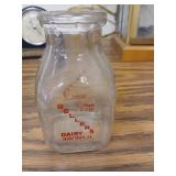 Weller's Dairy 1/2 pint milk bottle