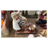 Sewing Machine Lady Decor