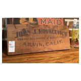 Vintage Wooden John J. Kovacevich Sign and Wooden