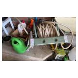 Garden Hose with Reel and Watering Can