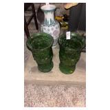 Set of Green Vases