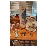 Lot of Crosses, Biblical Candle, & Biblical