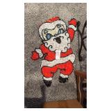 Vintage melted plastic popcorn Santa Decoration