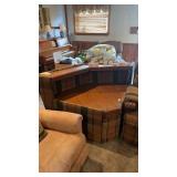 3 Pc Plaid End Tables and Center Console
