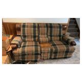 Plaid Reclining Loveseat
