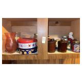 Lot of Vases, Small Crocks and More
