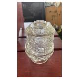 Vintage Indiana Glass Stars And Bars Clear