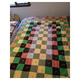 Hand made quilt 51' x 77'